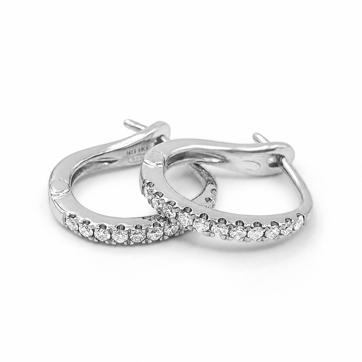 18kt Diamond Huggie Earrings