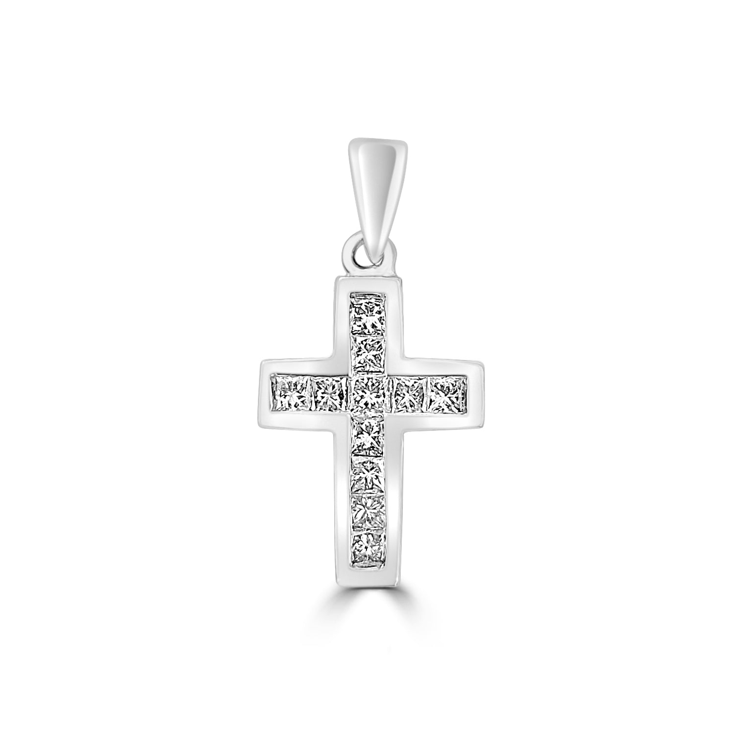 18ct Gold Diamond Mini Cross