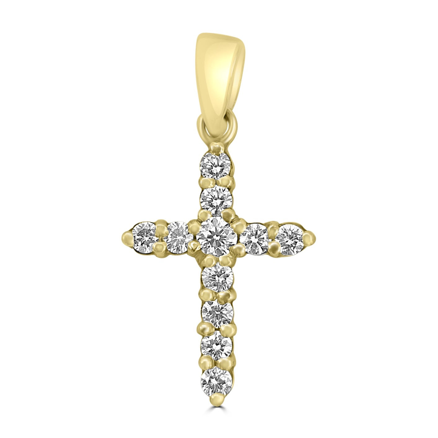 18ct Gold Diamond Mini Cross