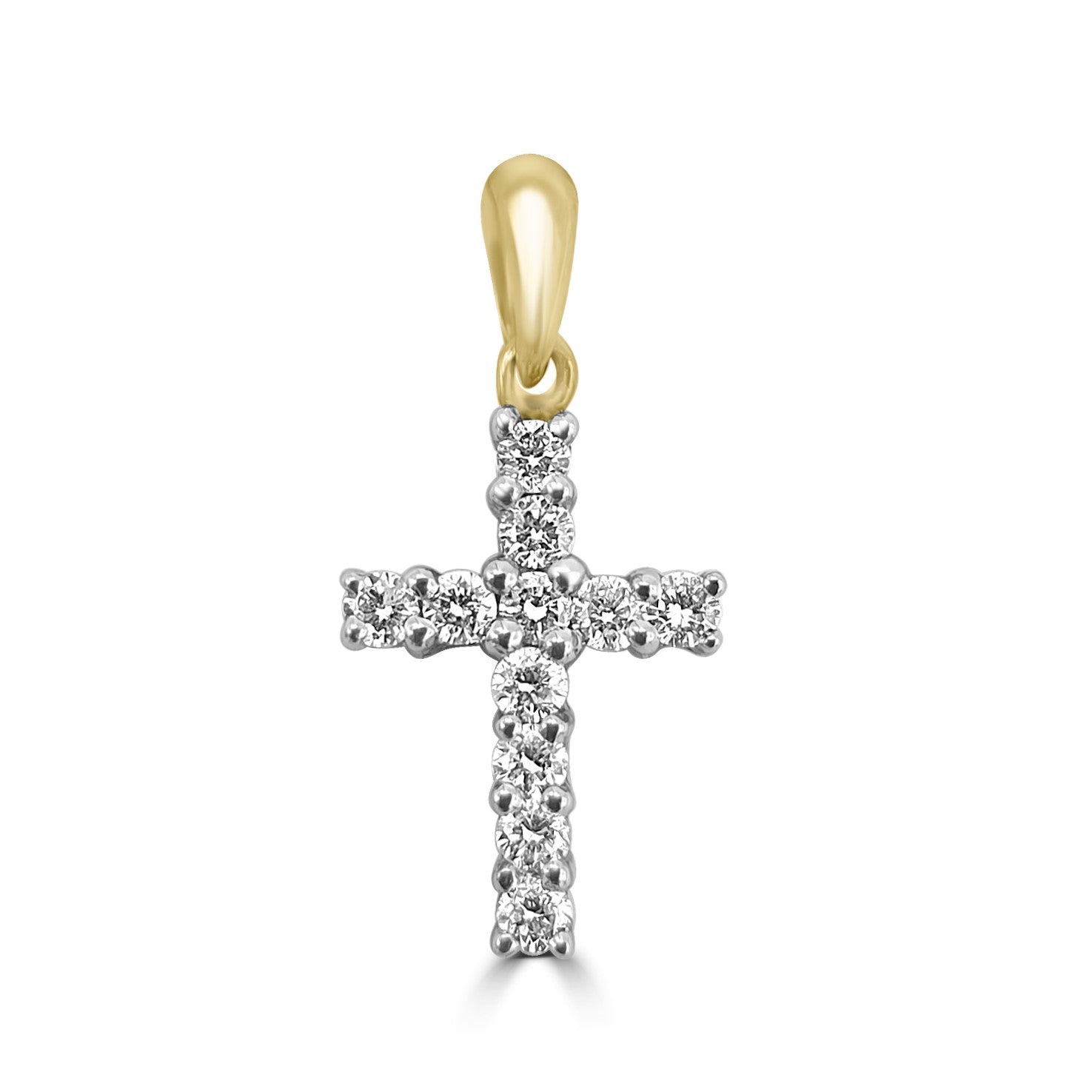 18ct Gold Diamond Cross