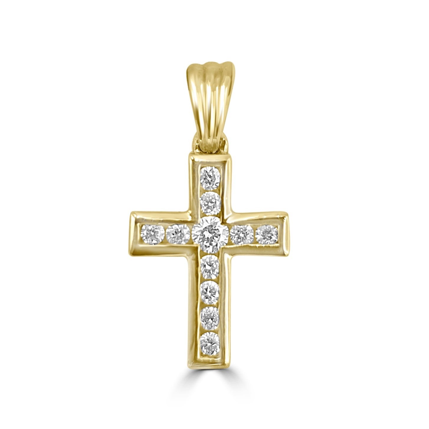 18ct Yellow Gold Diamond Cross