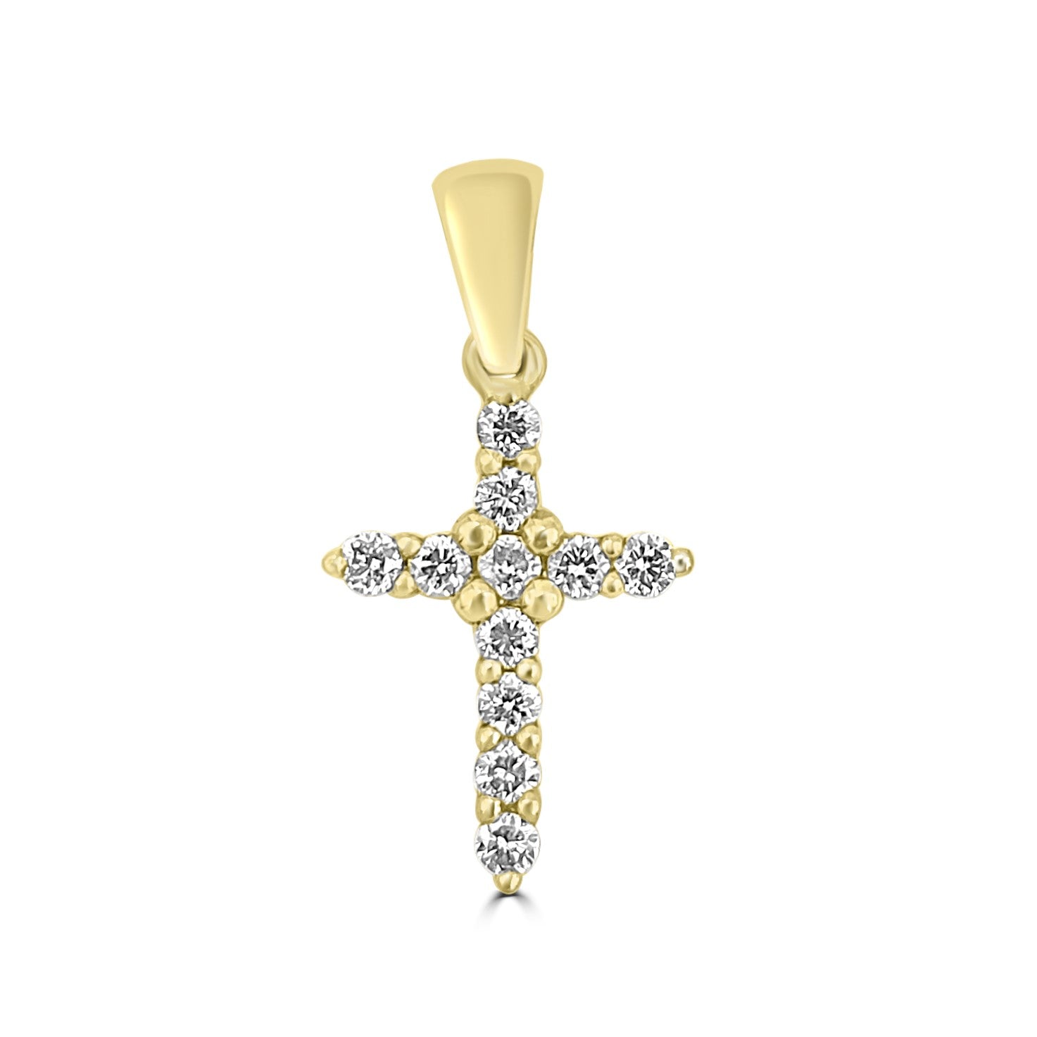 18ct Yellow Gold Diamond Cross