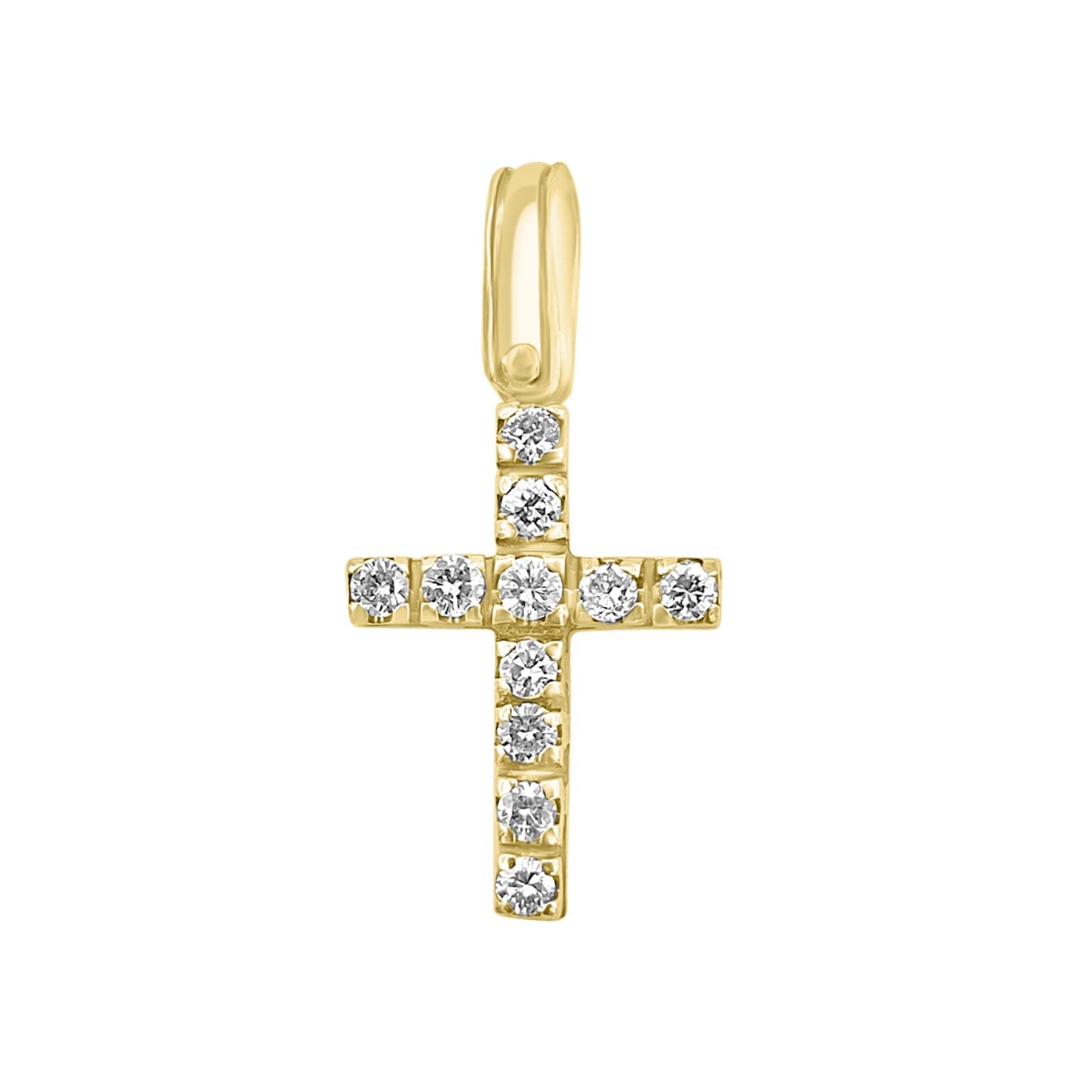 18ct Gold Diamond Cross