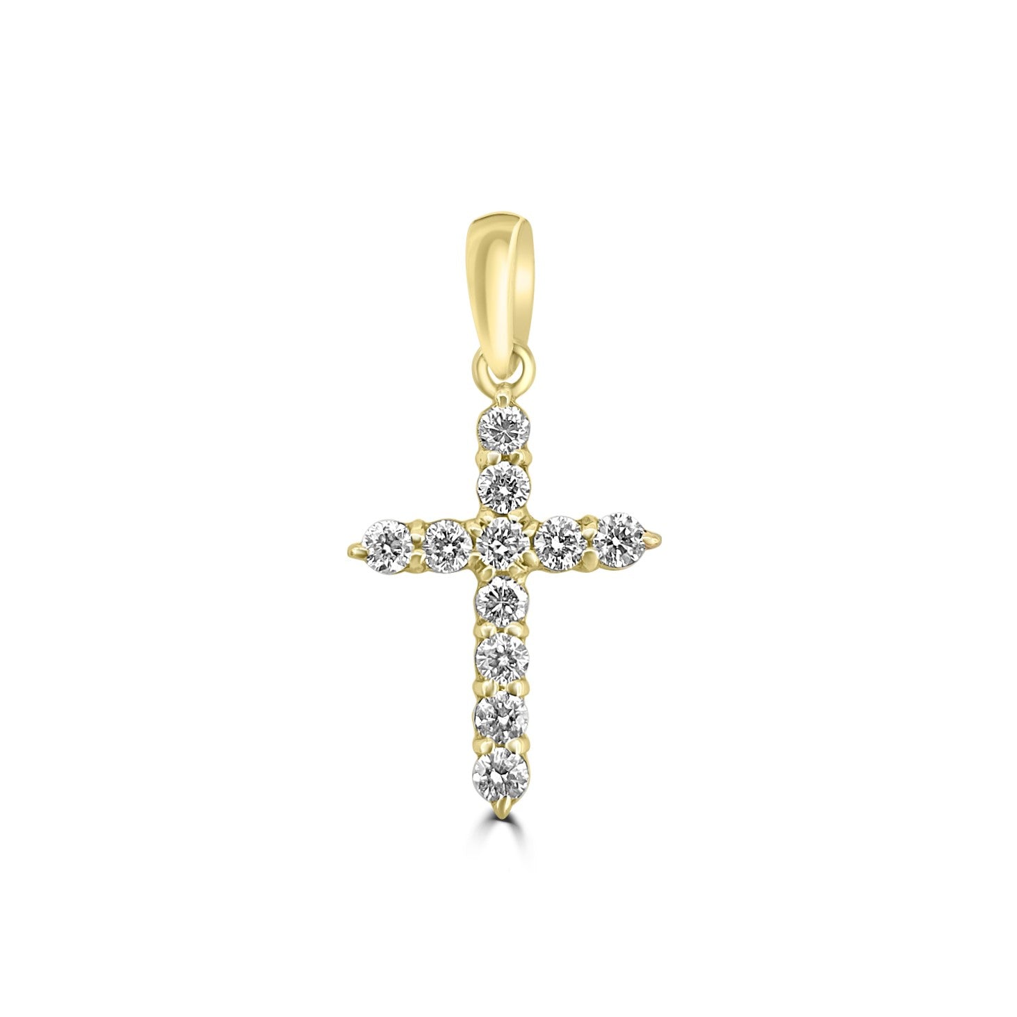 18ct Yellow Gold Diamond Cross