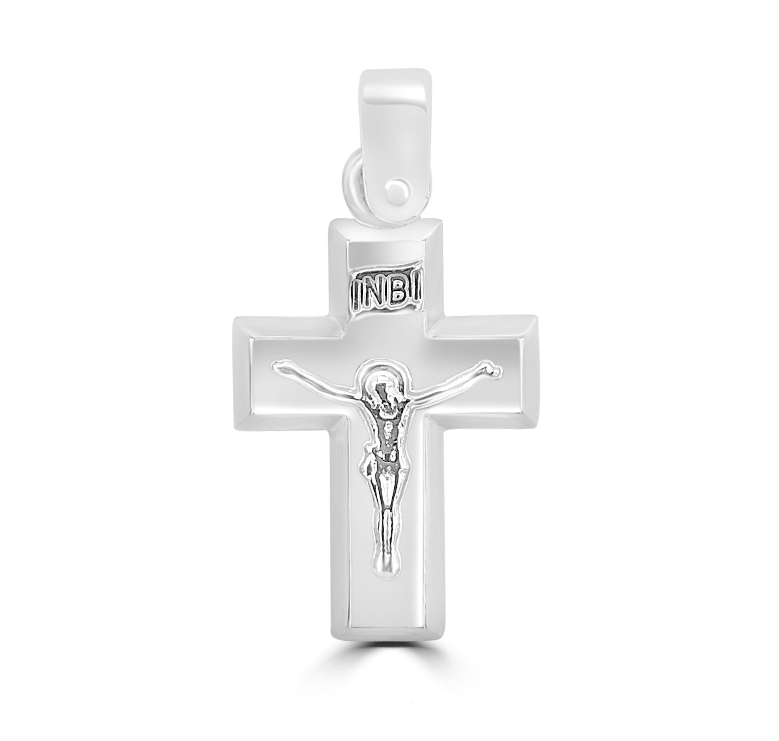 18ct White Gold Crucifix Cross