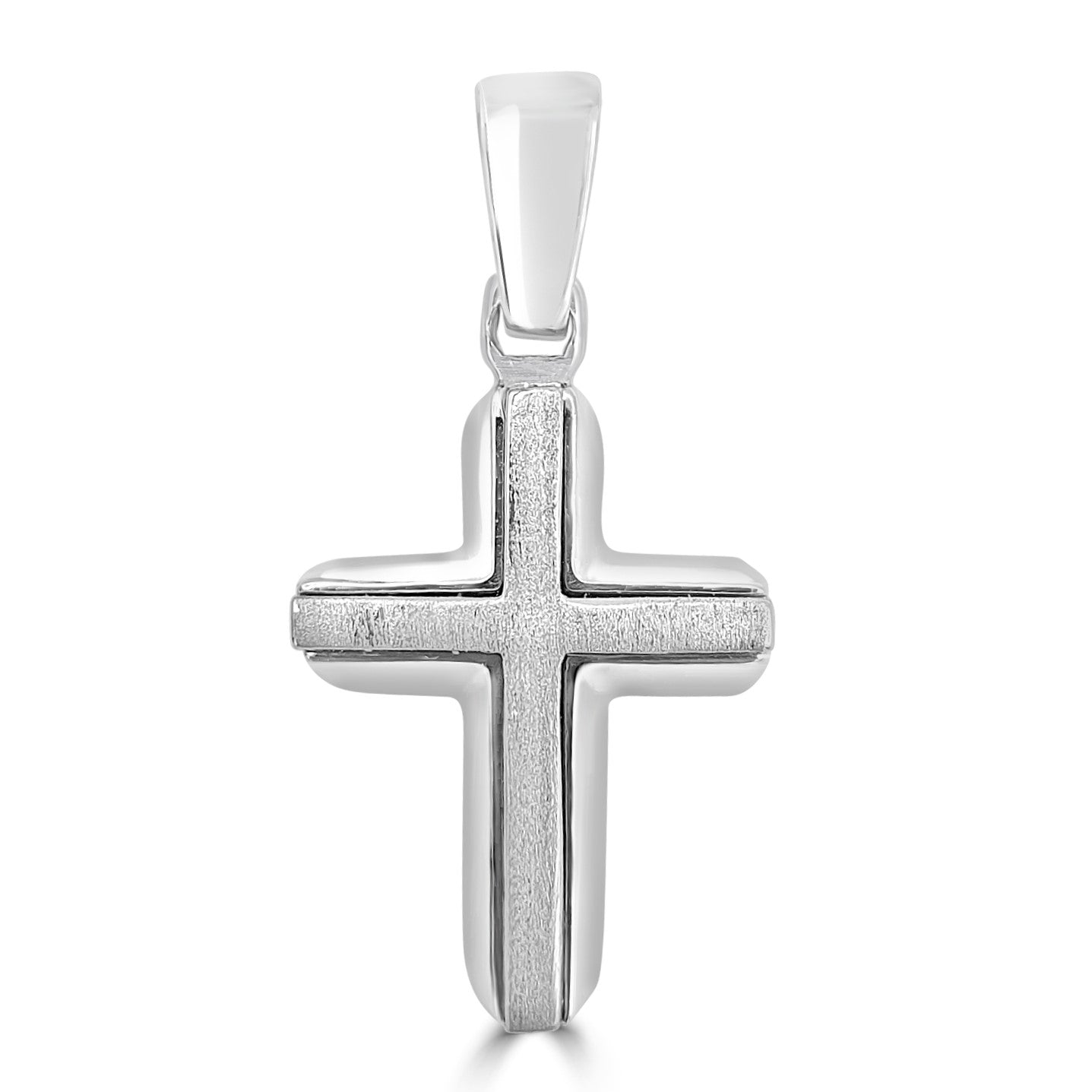 18ct White Gold Cross
