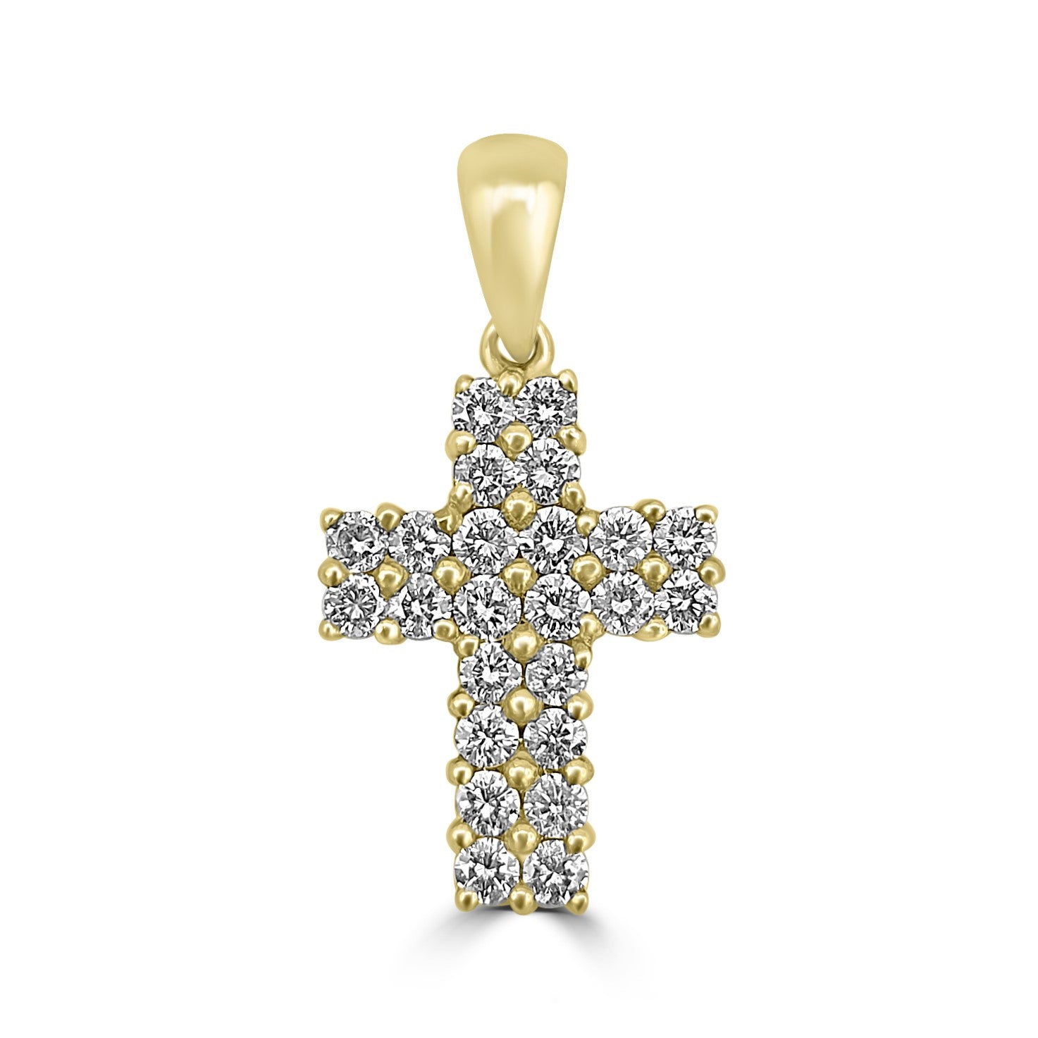 18ct Yellow Gold Diamond Cross