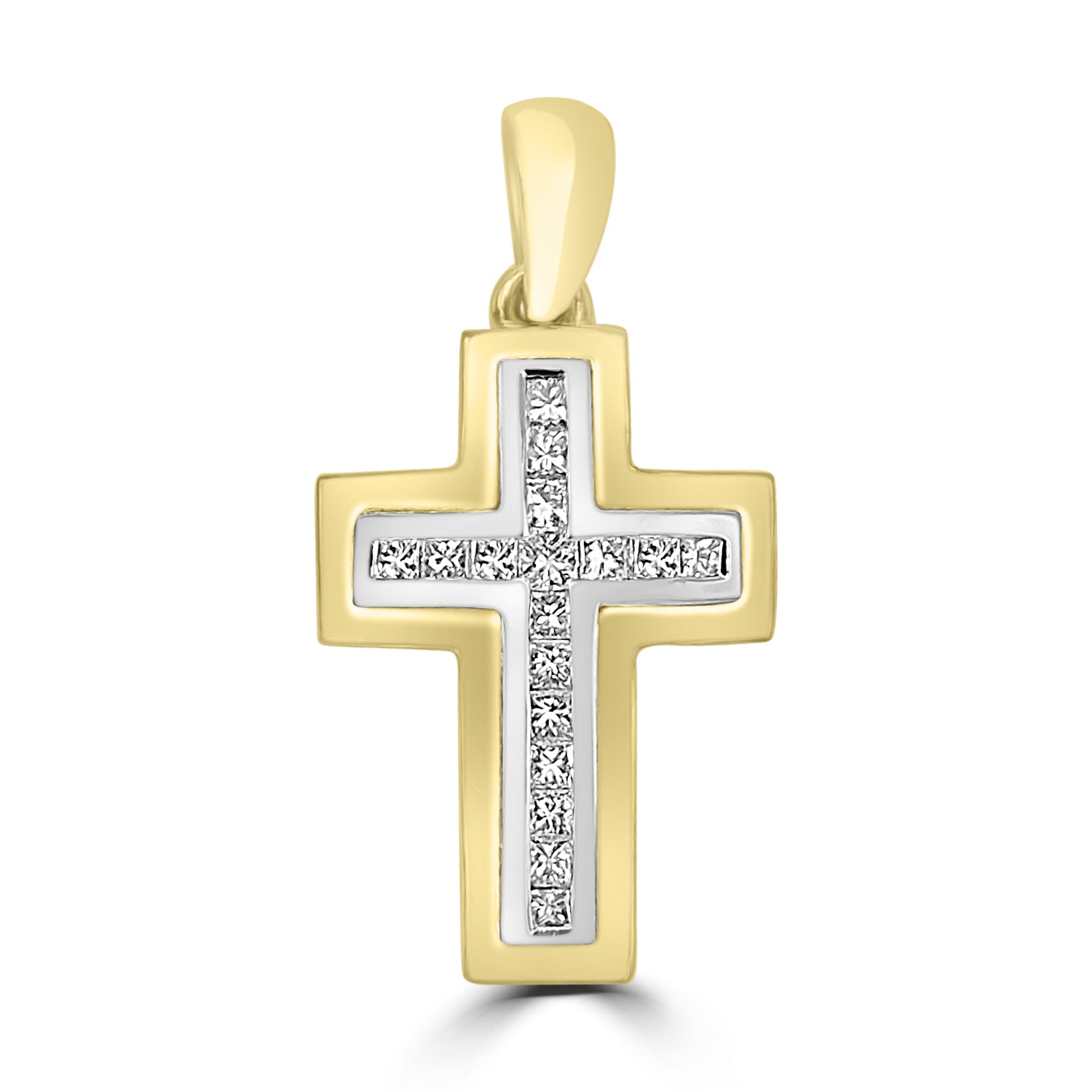 18ct Gold Diamond Cross