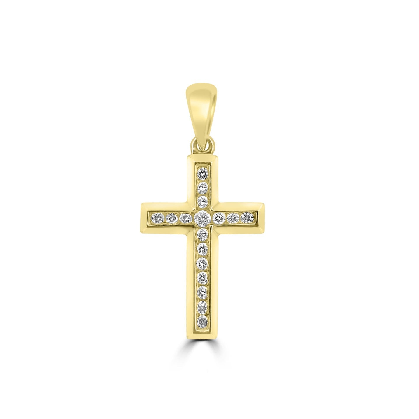 18ct Yellow Gold Diamond Cross