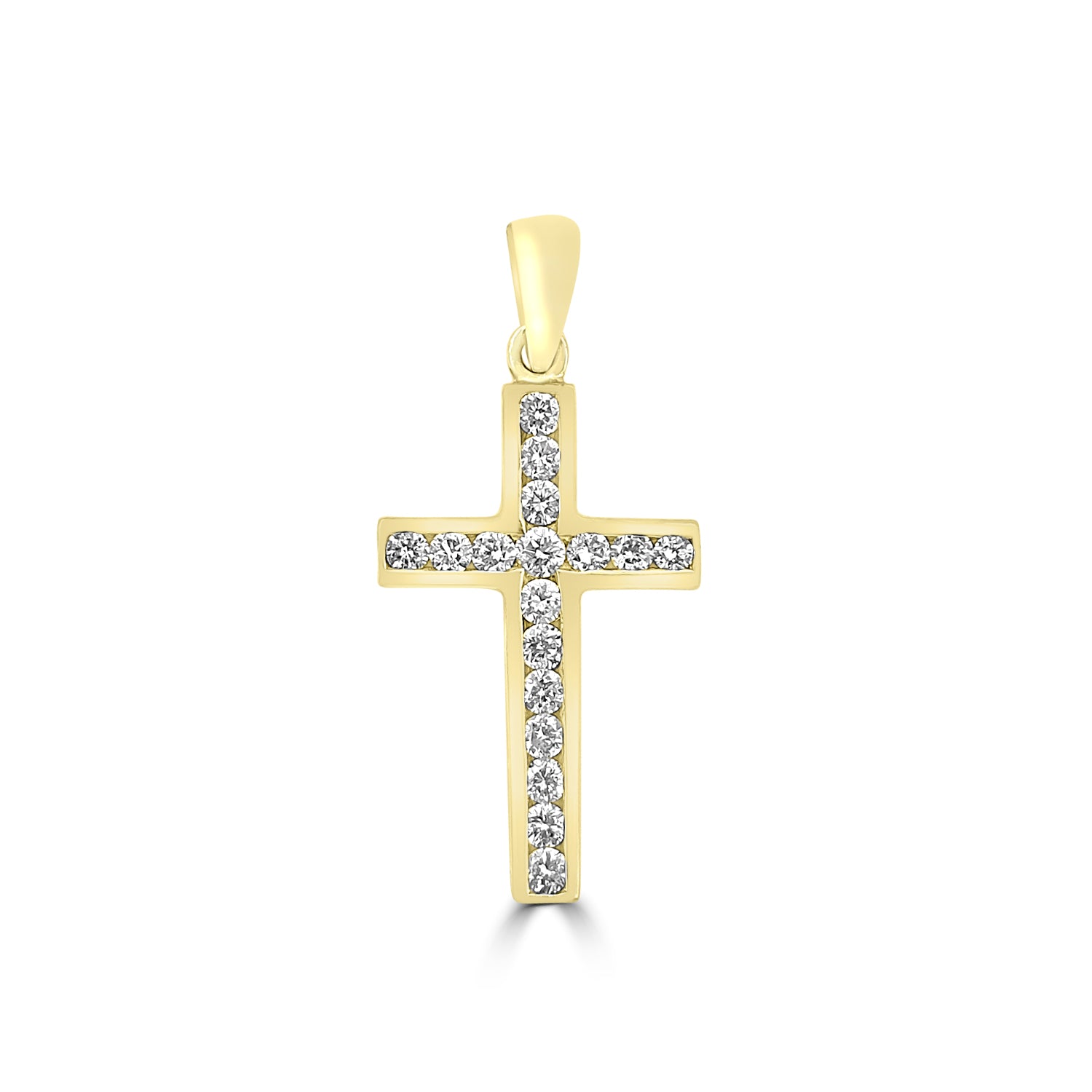 18ct Yellow Gold Diamond Cross