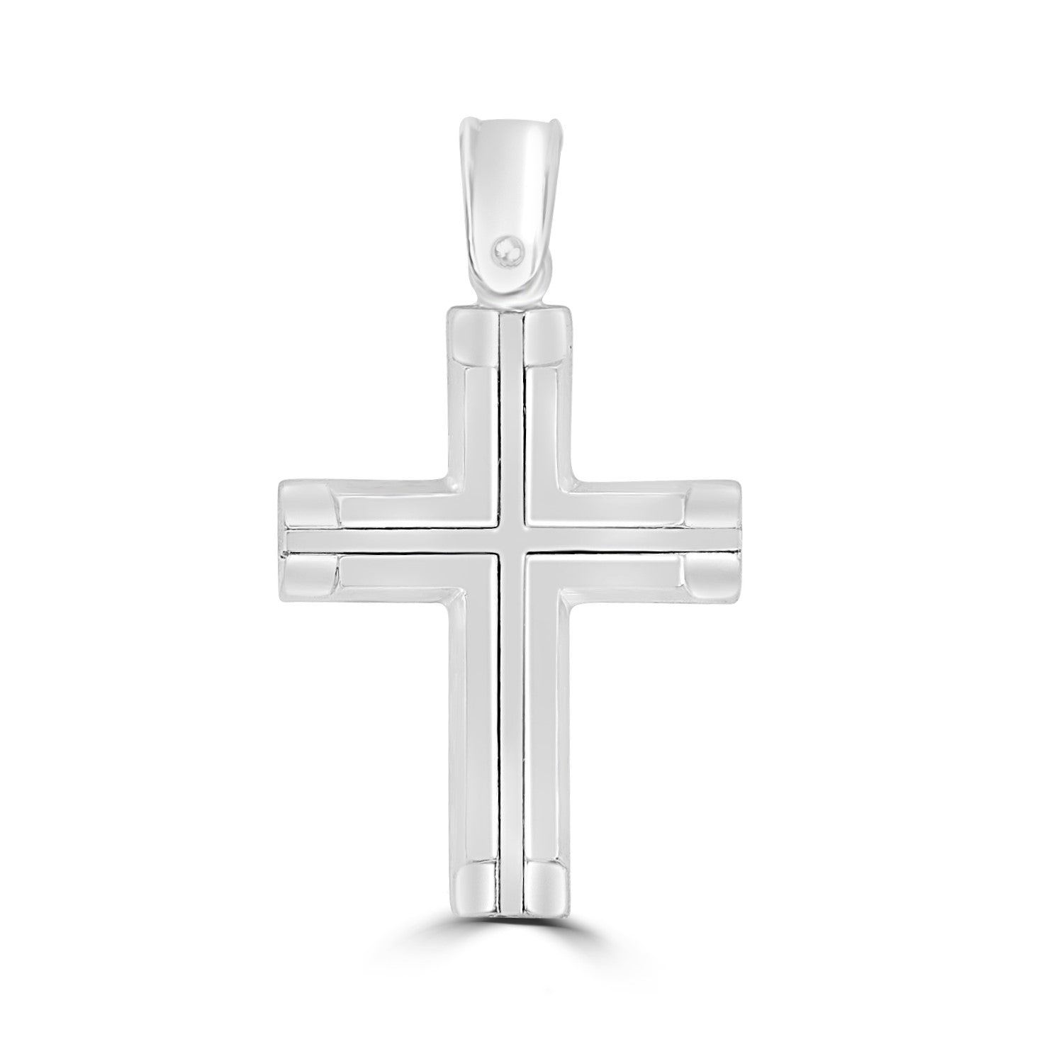 18ct White Gold Cross