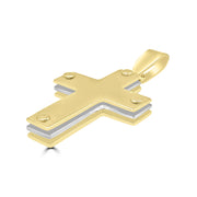 18ct Yellow & White Gold Layered Cross