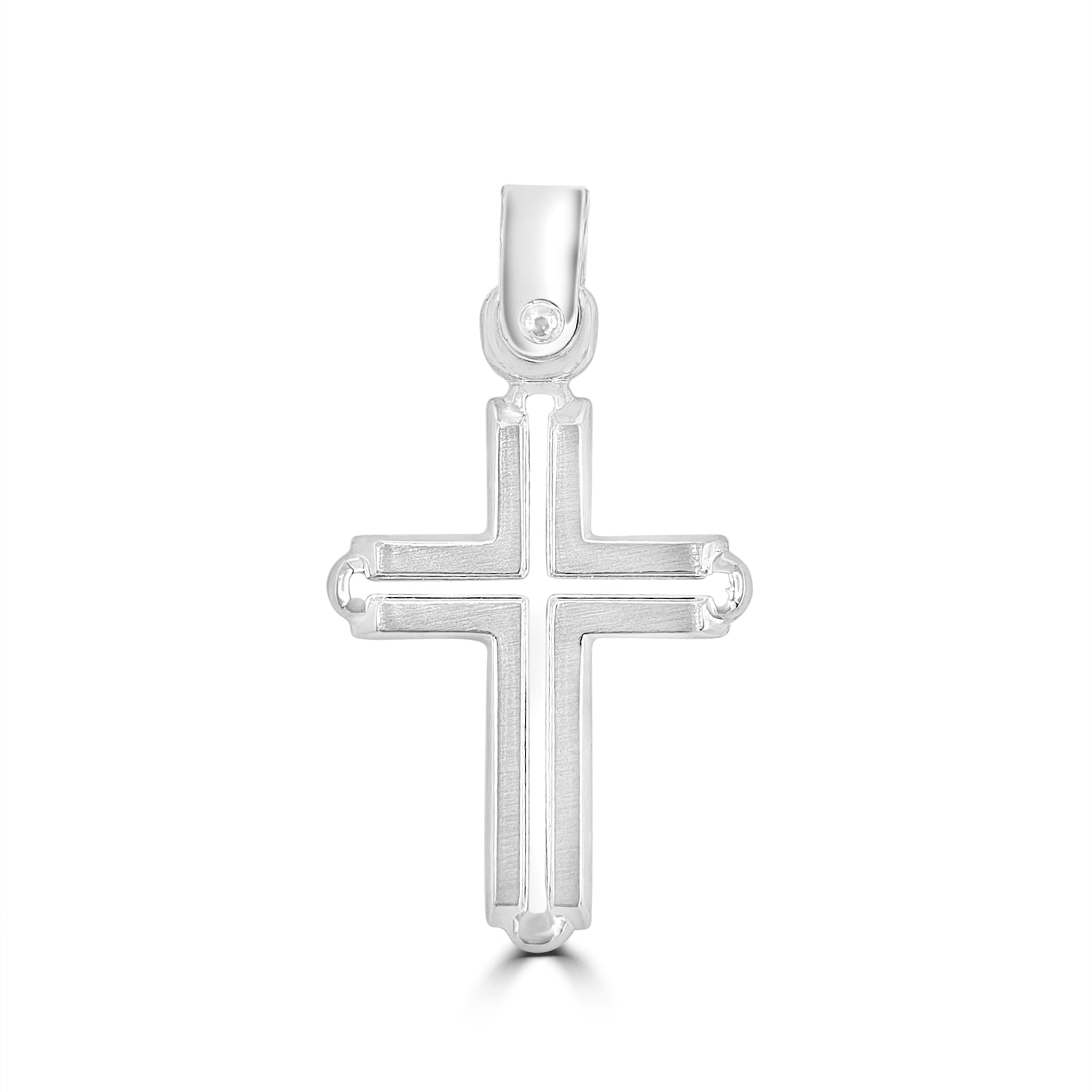 18ct White Gold Cross
