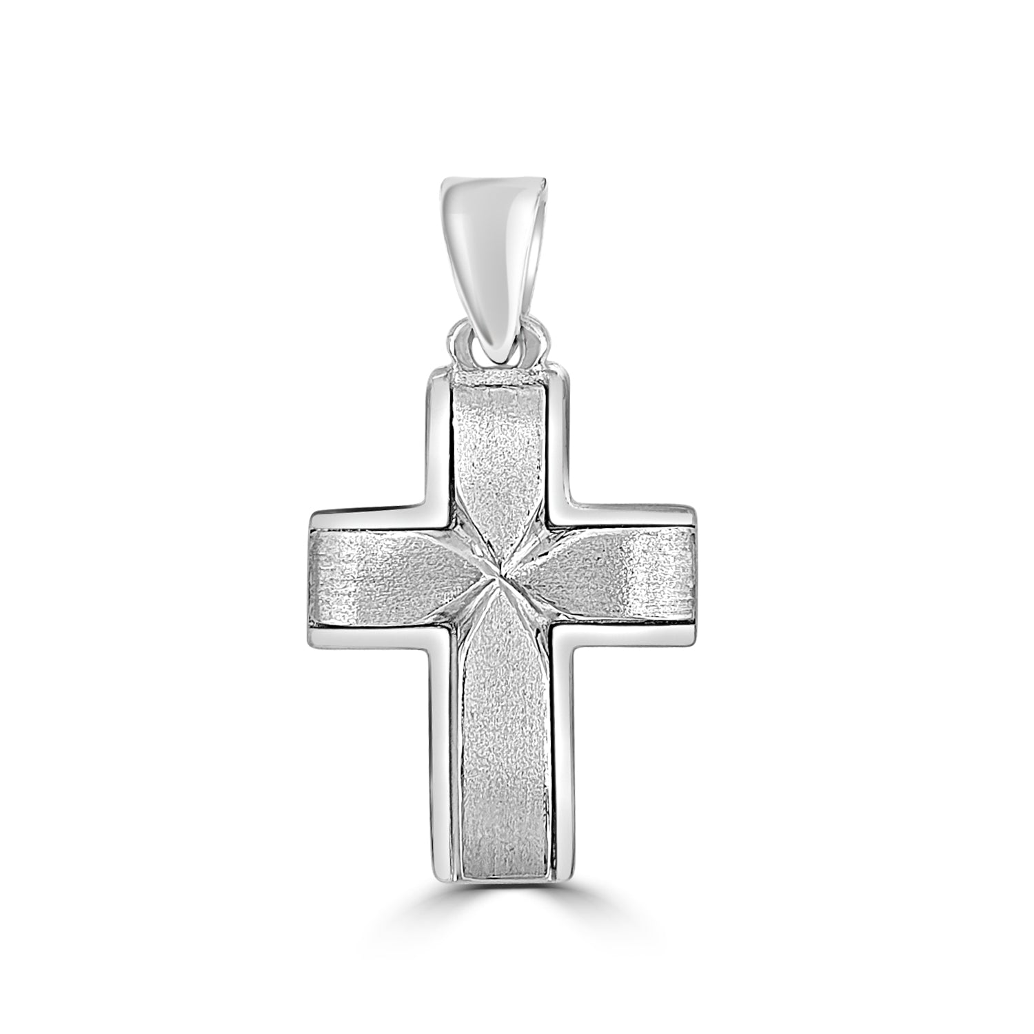 18ct White Gold Cross