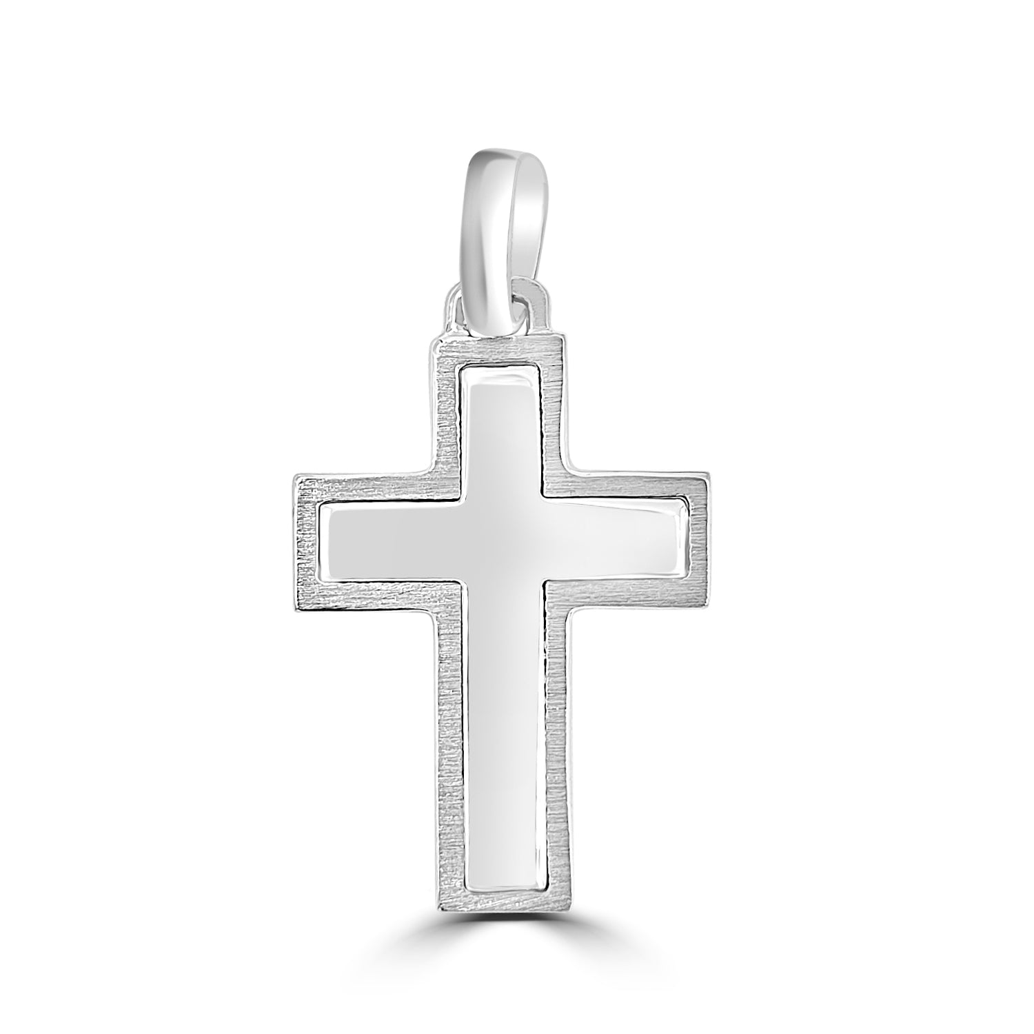 18ct White Gold Cross