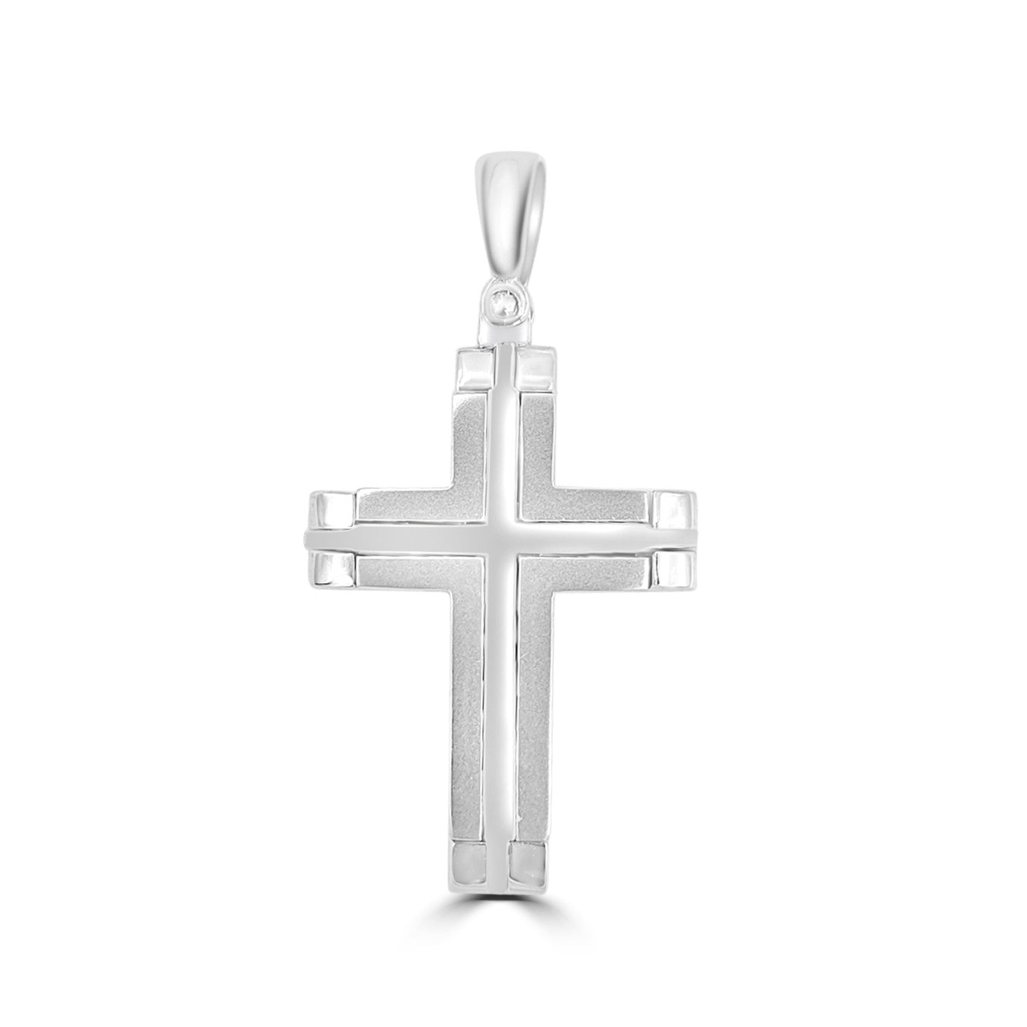 18ct White Gold Cross