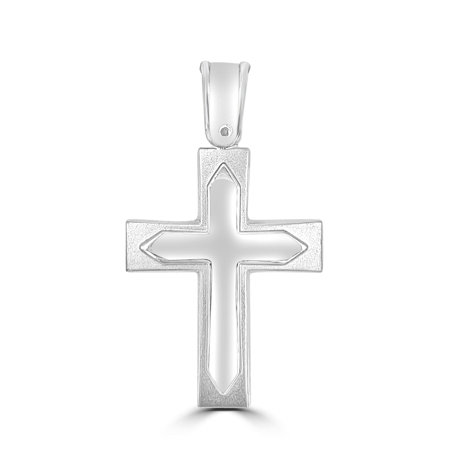 18ct White Gold Cross