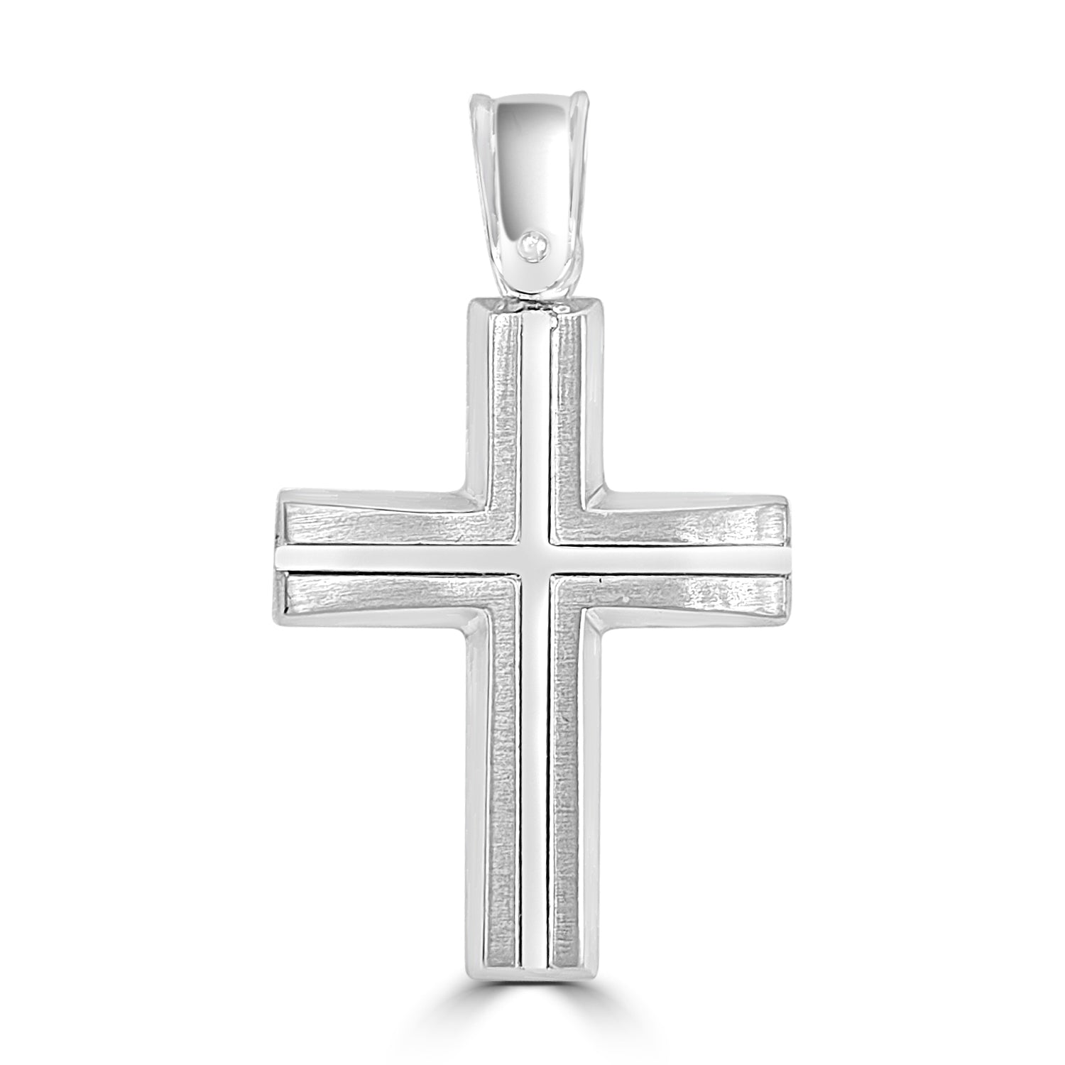 18ct White Gold Cross