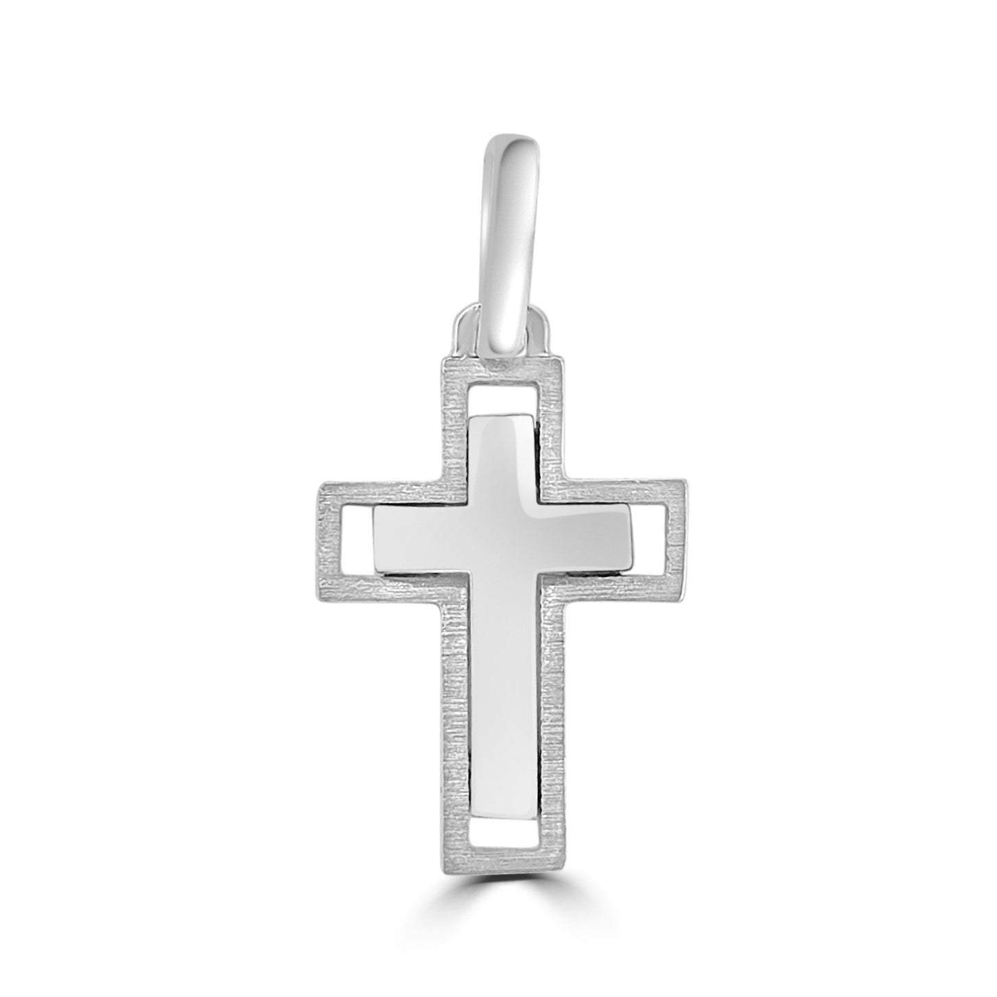 18ct White Gold Cross