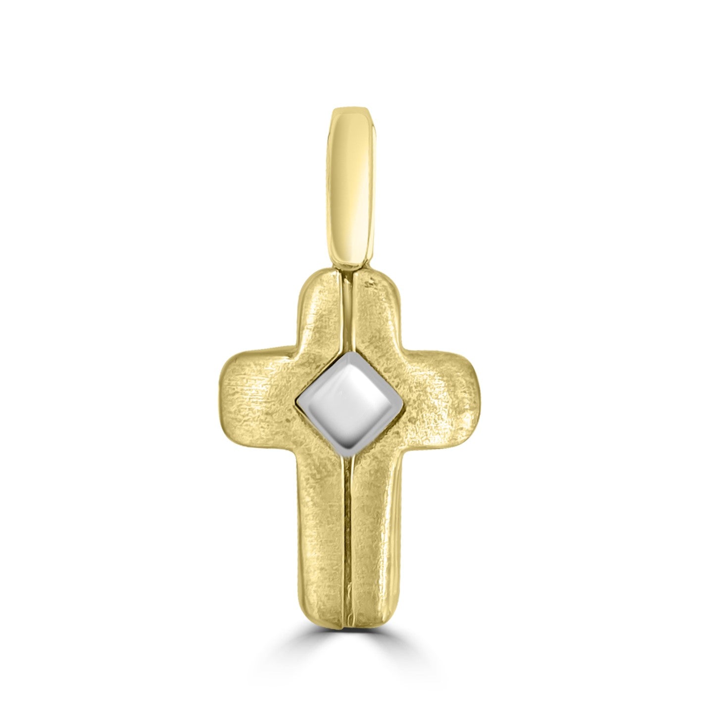 18ct Two Tone Gold Cross