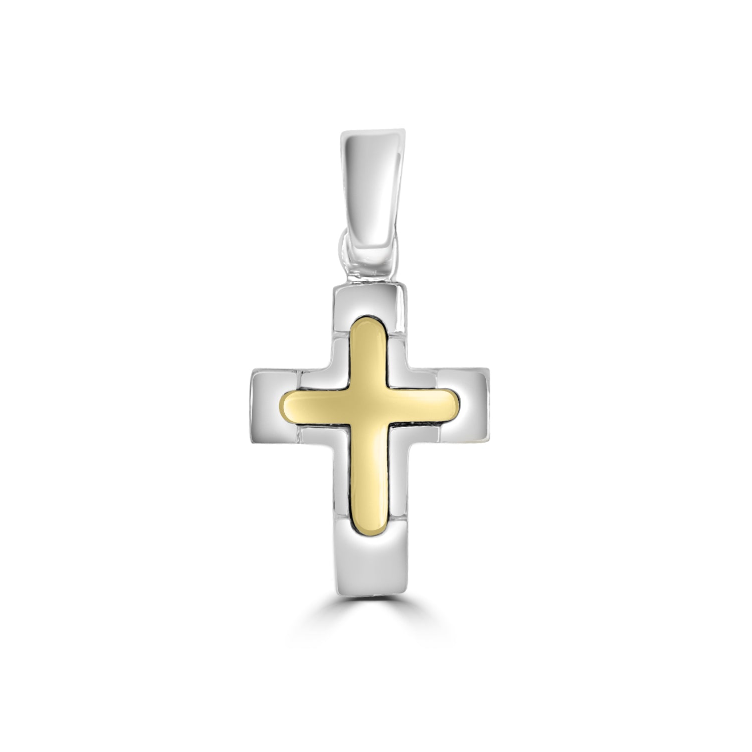 18ct Two Tone Gold Cross