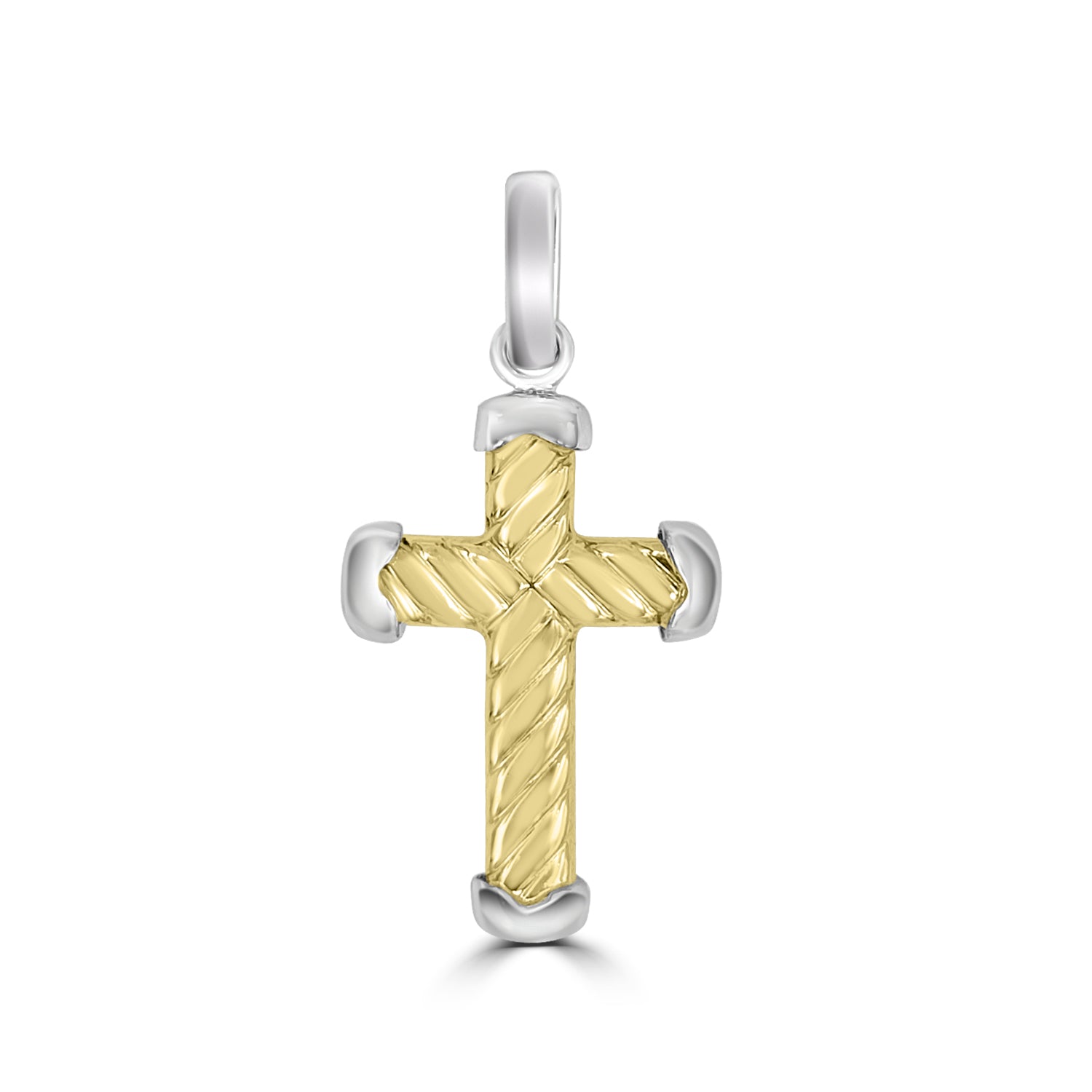 18ct Two Tone Gold Cross