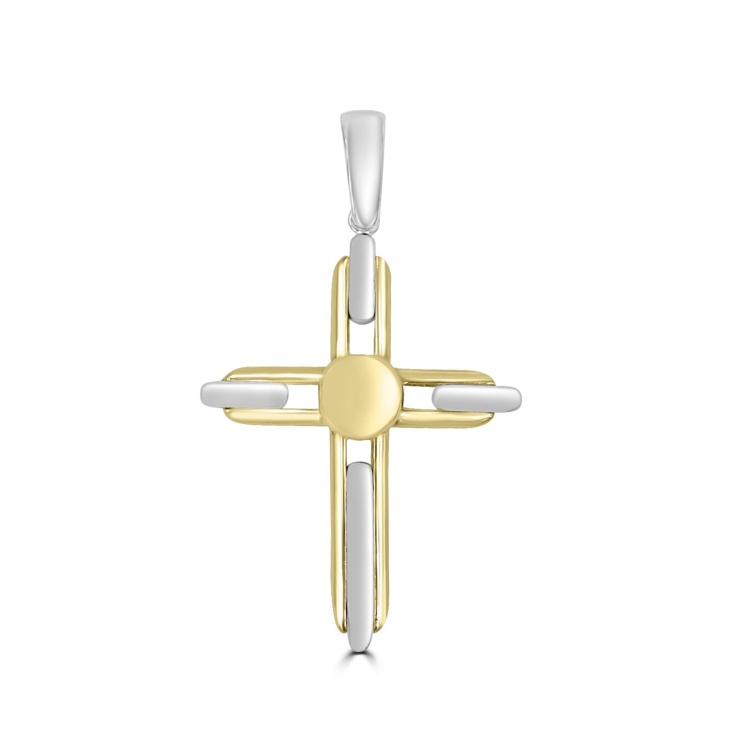 18ct Two Tone Gold Cross