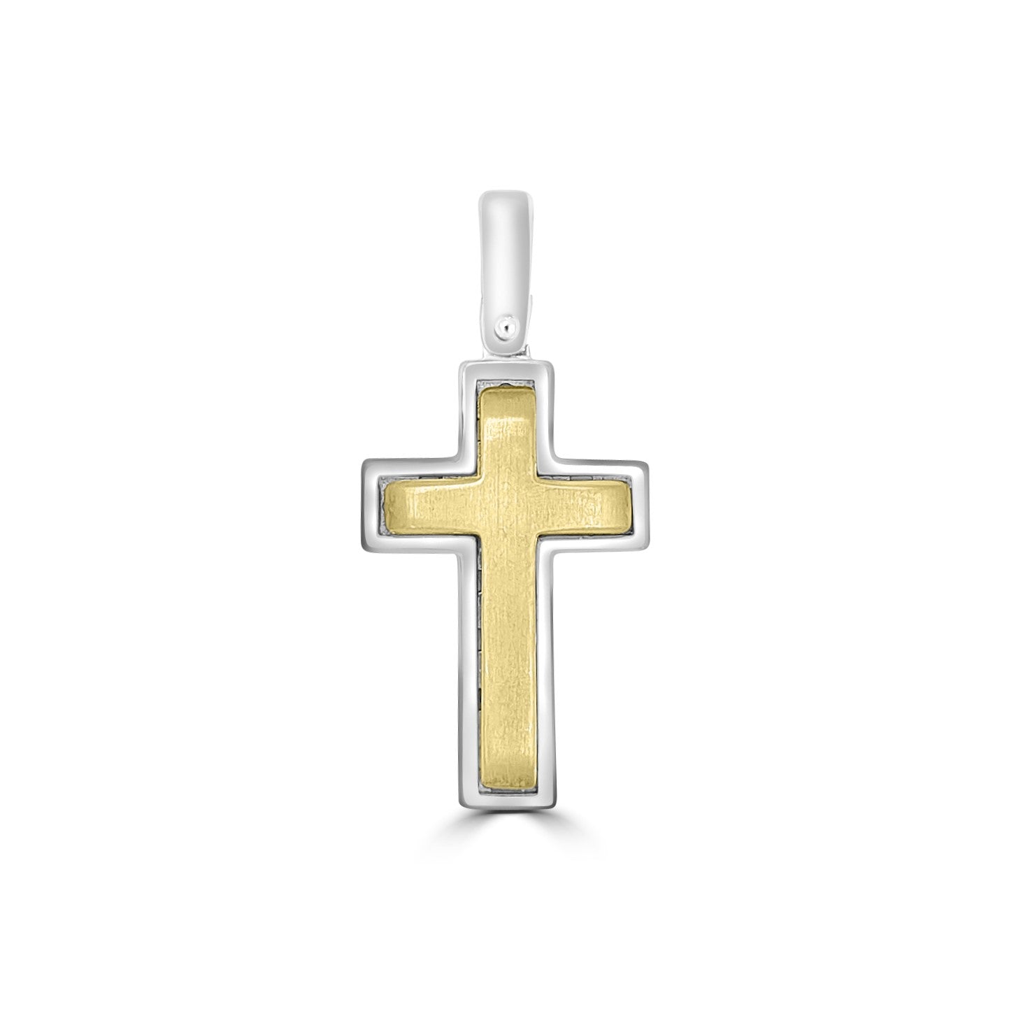 18ct Two Tone Gold Cross