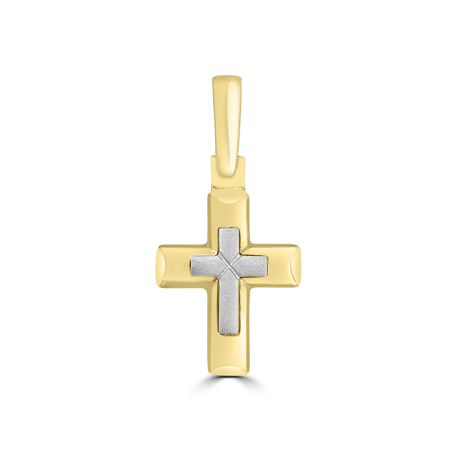 18ct Two Tone Gold Cross