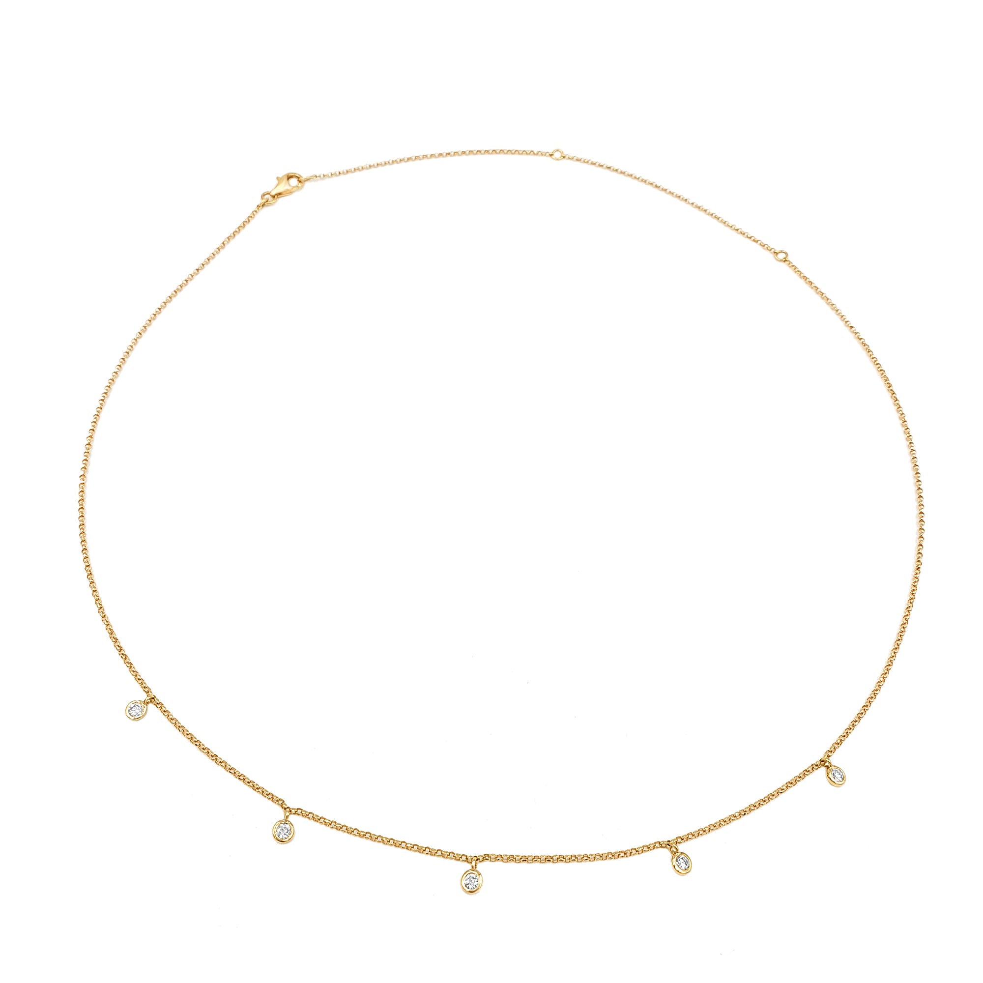 18ct Yellow Gold Diamond Necklace