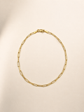 9kt Yellow Gold Fine Paperclip Bracelet