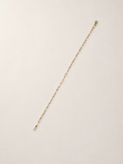 9kt Yellow Gold Fine Paperclip Bracelet