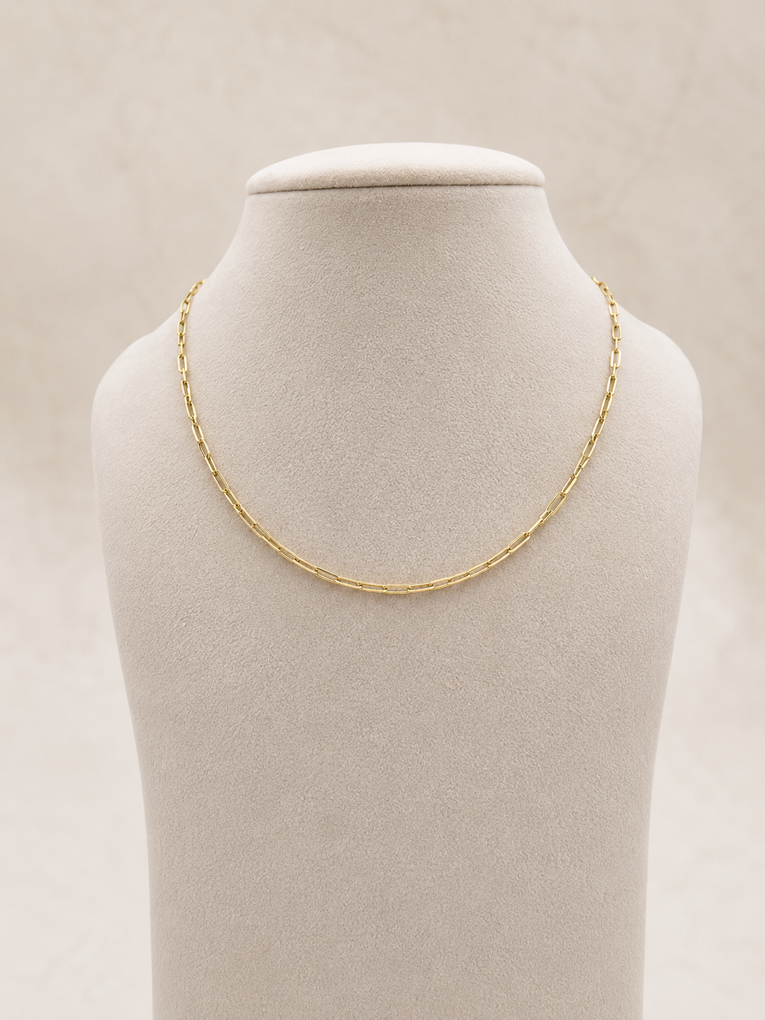 9kt Yellow Gold Fine Paperclip Chain