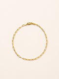 9kt Yellow Gold Paperclip Bracelet
