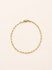 9kt Yellow Gold Paperclip Bracelet