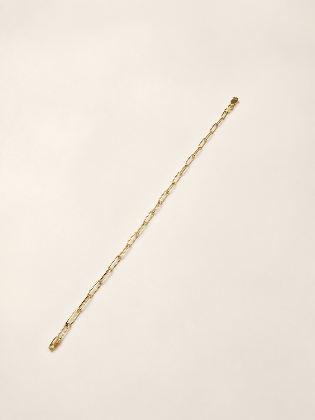 9kt Yellow Gold Paperclip Bracelet