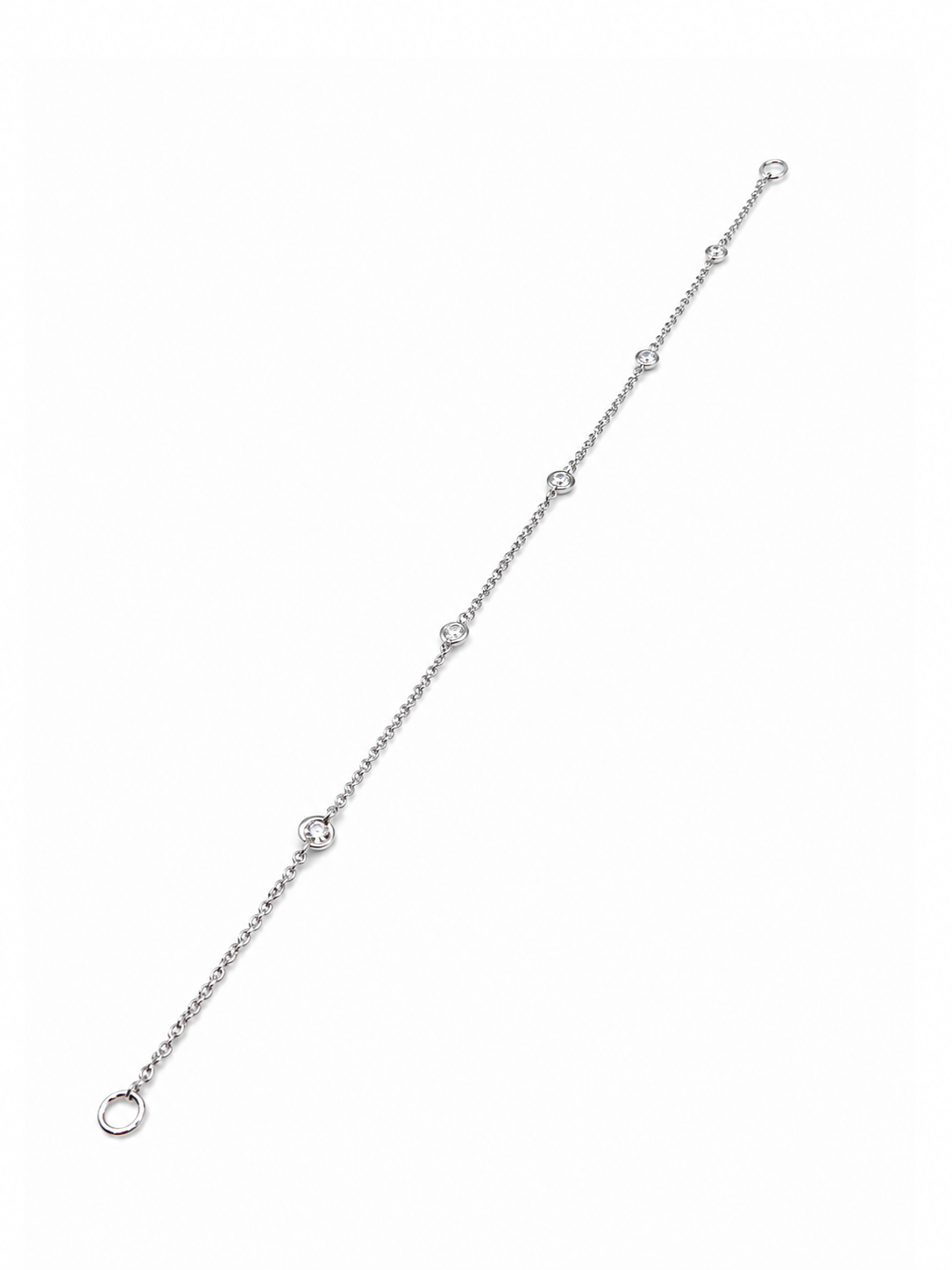 18kt White Gold 0.25ct 5-Diamond Bracelet
