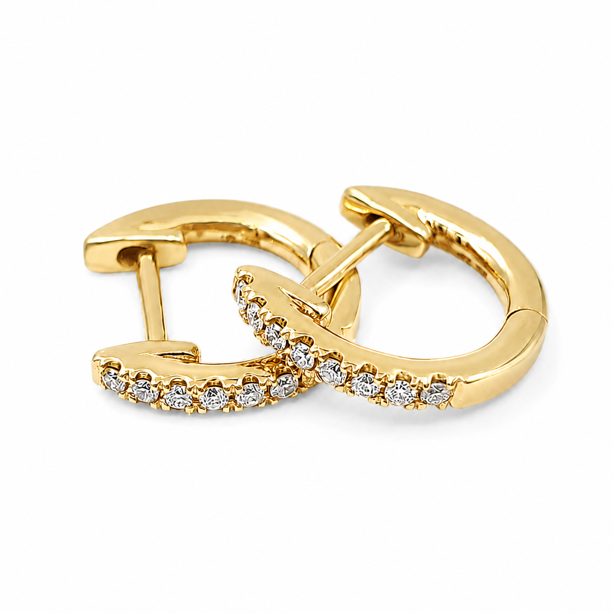 18kt Diamond Huggie Earrings