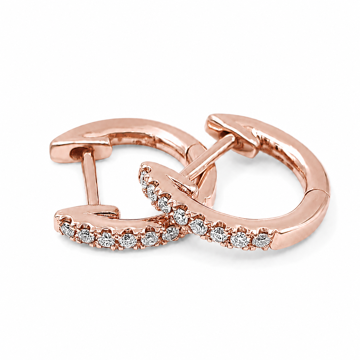 18kt Diamond Huggie Earrings