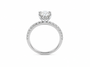 2.06ct Oval Lab-Grown Diamond Hidden Halo Engagement Ring in 18kt Yellow and White Gold