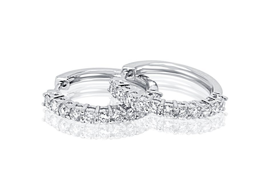 Diamond Huggie Earrings