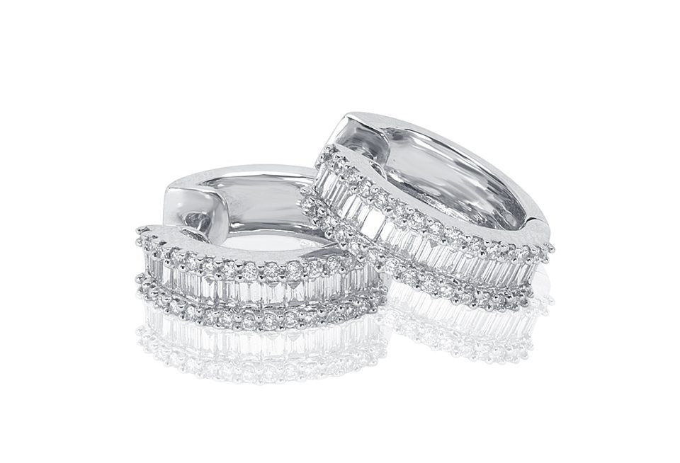 Diamond Huggie Earrings