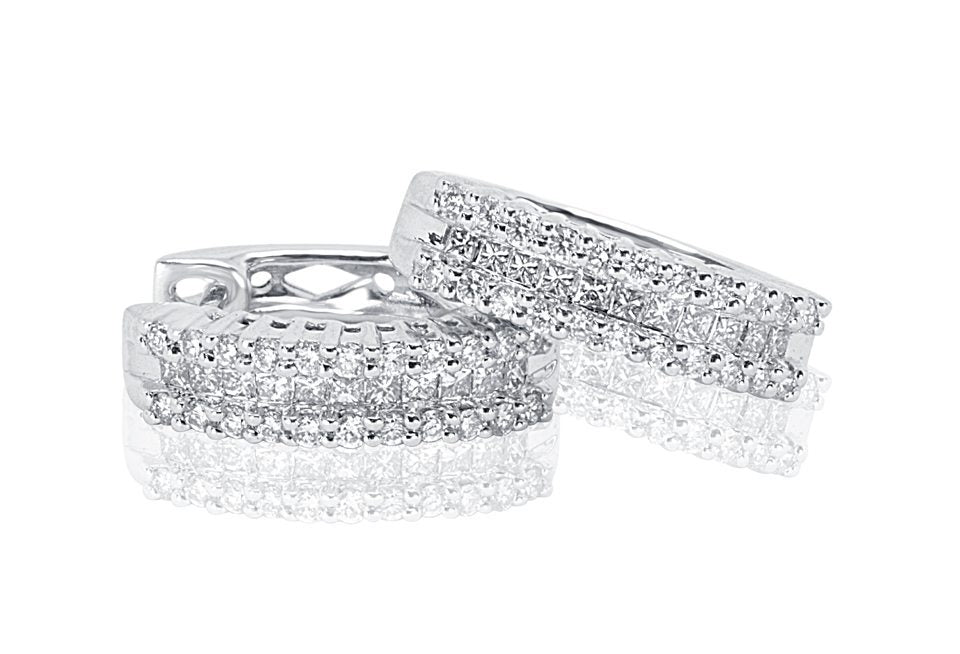 Diamond Hoop Earrings