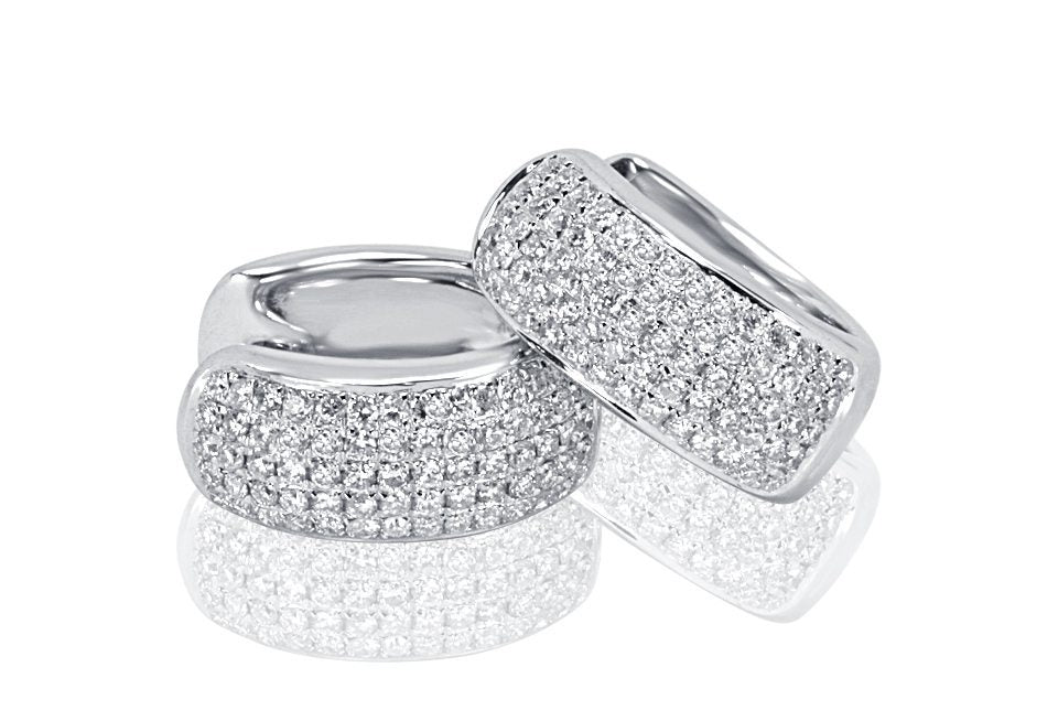 Diamond Huggie Earrings