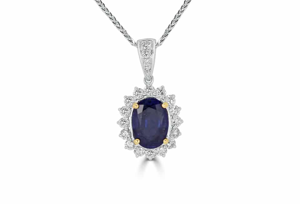 Diamond & Sapphire Pendant
