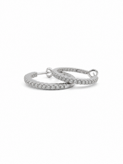 9kt White Gold 0.84ct 43-Lab-Grown Diamond Earrings