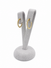 9kt Yellow Gold 0.84ct 43-Lab-Grown Diamond Earrings