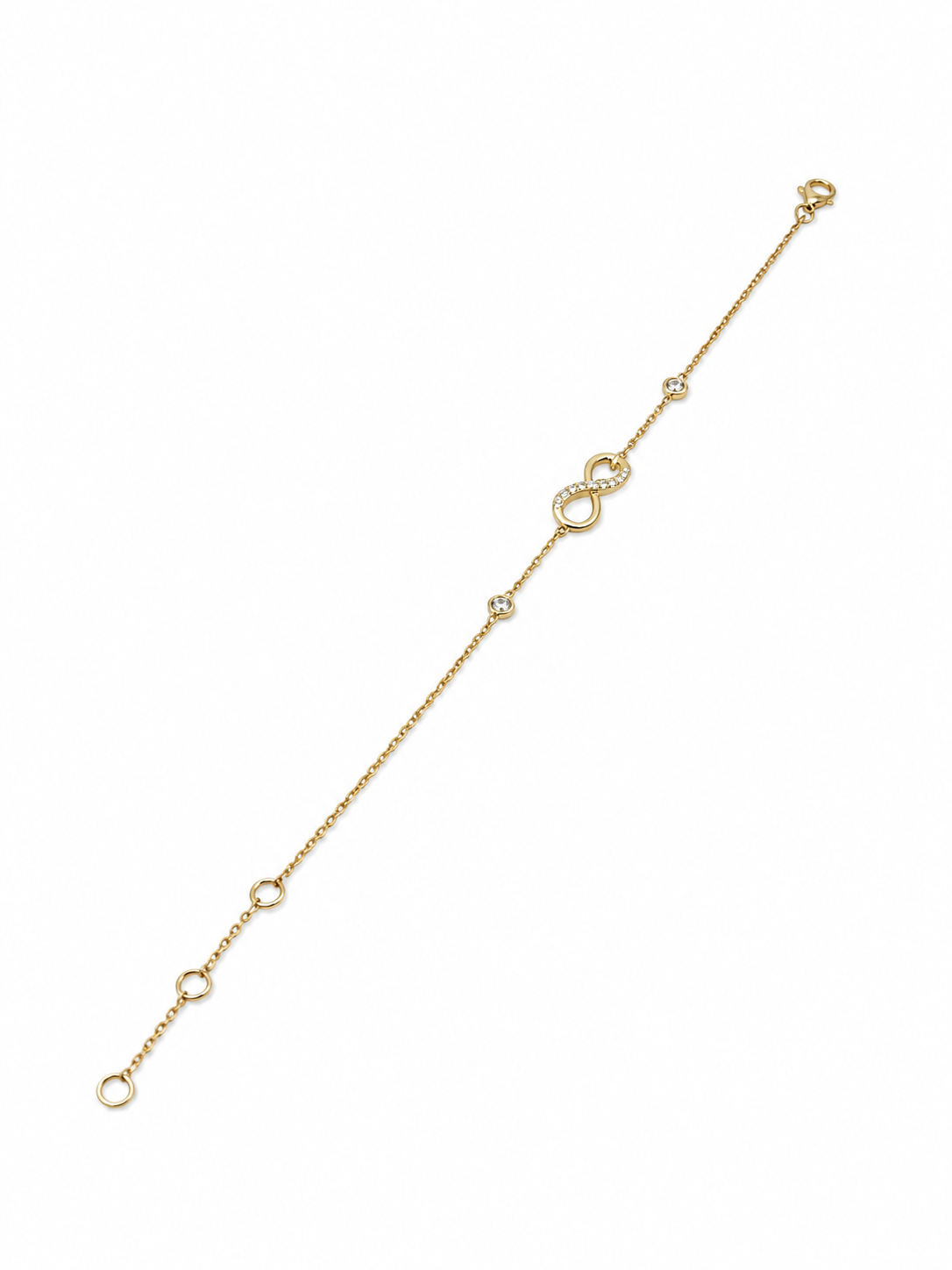 9kt Yellow Gold 0.13ct 11-Diamond Bracelet
