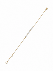 9kt Yellow Gold 0.16ct 21-Diamond Bracelet