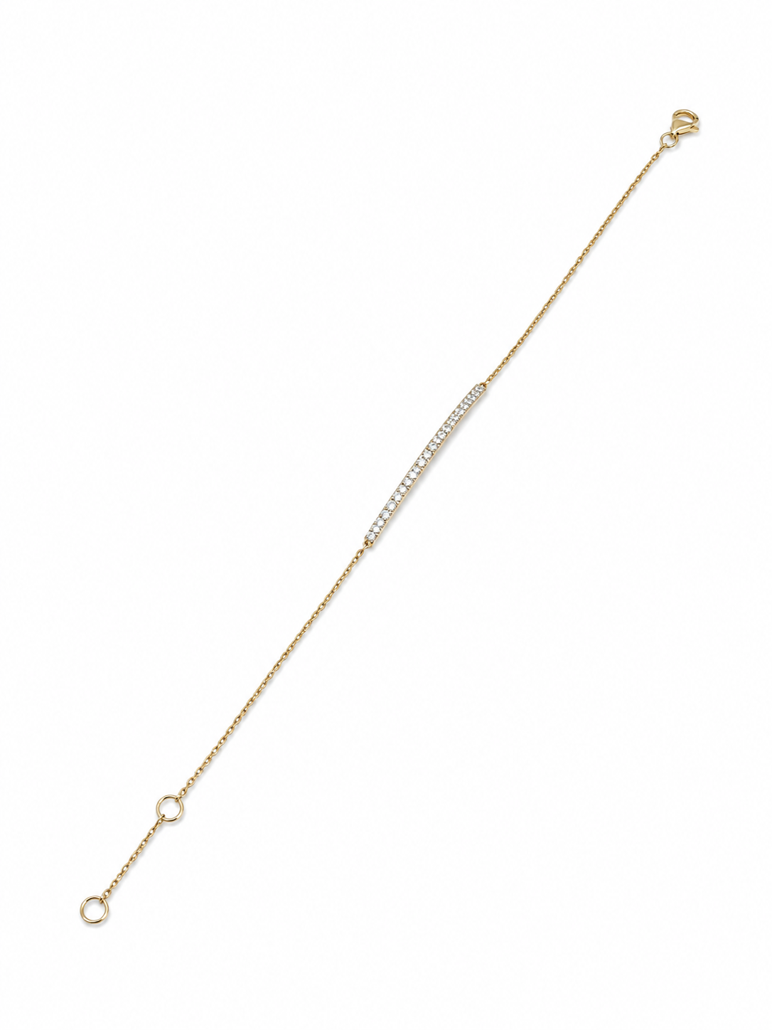 9kt Yellow Gold 0.16ct 21-Diamond Bracelet